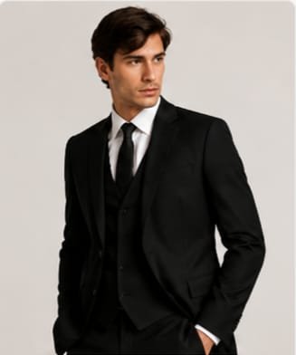 Terno Masculino Slim Preto: Sofisticação Atemporal e Elegância Absoluta